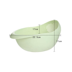 Rice Sieve Plastic Colander Kitchen Drain Basket with Handles Rice 𝒦