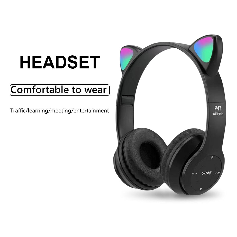 Wireless Headphones Cat Ear for Kids and Adult