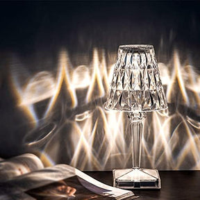 LED Diamond Crystal Projection Desk Lamp 𝒦