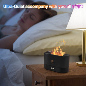 Colorful Flame Air Aroma Diffuser Humidifier, 180ml Upgraded 7 Flame Colors 𝒦