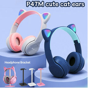 Wireless Headphones Cat Ear for Kids and Adult