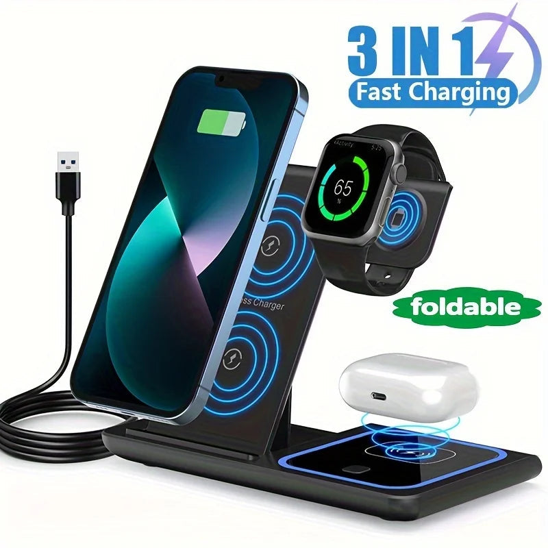 3-in-1 Wireless Charging Station 𝒦