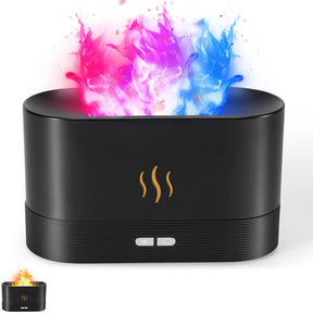 Colorful Flame Air Aroma Diffuser Humidifier, 180ml Upgraded 7 Flame Colors 𝒦