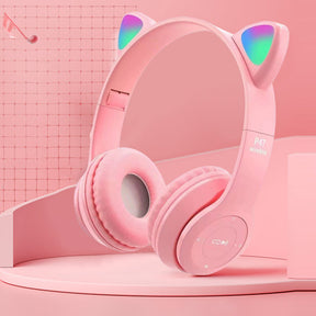 Wireless Headphones Cat Ear for Kids and Adult