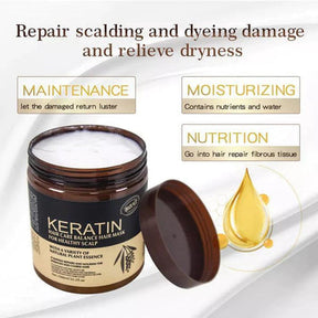 Keratin Hair Mask - Hair Straightening Cream -1000 ML 𝒦